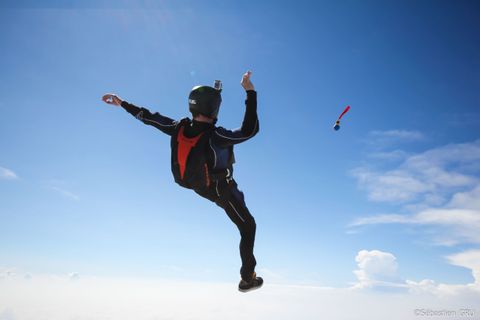 Skydiver over EU