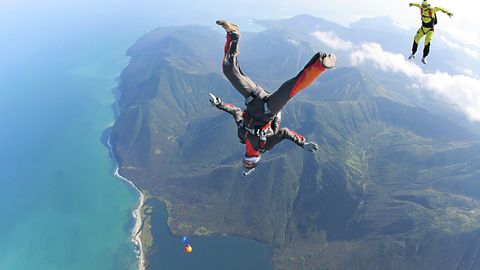 Skydiver over Russia