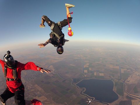 Skydiver over USA